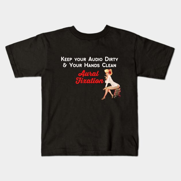 Aural Fixation Clean Hands Dirty Audio Kids T-Shirt by pandora9393